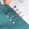 ZS 1 PC Bat Snake Shape Stainless Steel Long Industrial Piercing For Women Men 14g CZ Crystal Ear Helix Piercings Jewelry 38MM. 
