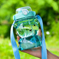 Cute frog water bottle Leak-proof Strap Large Portable water bottle Straw Portable Large  sports water bottle for Outdoor activities Sports and exercise School or office Girls and kids Hydration. 