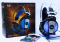 Kotion Each GS-500 Gaming headsets with blue light in speakers. Elegant look. Speaker size 50mm, Impedance 32Ohm, Frequency 15Hz to 20kHz, Microphone Impedance 2.2KOhm, Cable length 2.1m.. 