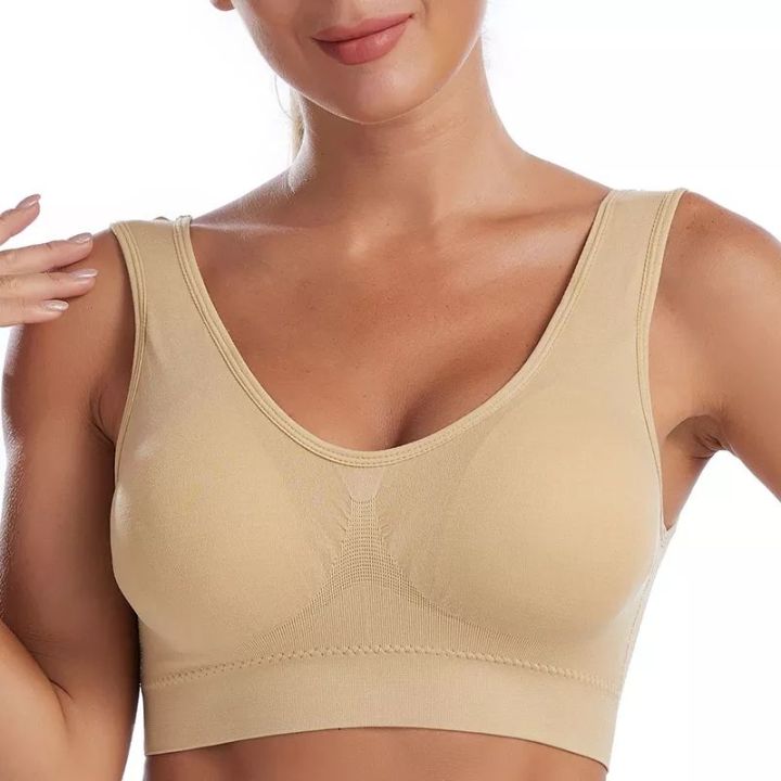 Seamless Free-Sized Camisole Blouse for Girls Air Bras for Women Non-Padded and Non-Wired Bra For Women Air Bra Best for 34-42 Sizes B-Cup and C Cups Brazzer for Women in Black Skin
