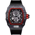 High Quality Skeleton Watch For Mens Richard Mille RM-01 Rubber Strap Waterproof Watch. 