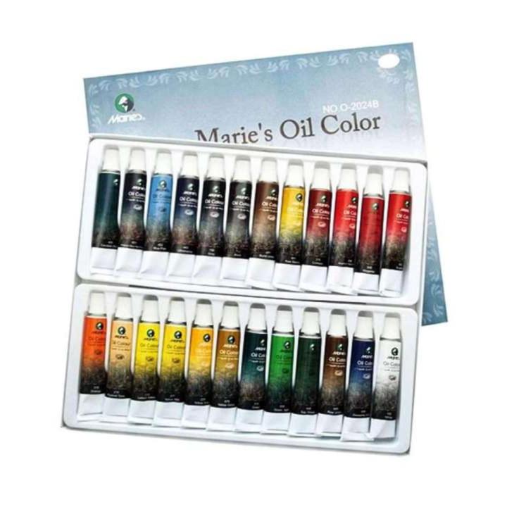 Maries Oil Colour 24 Colors Set