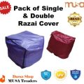 Pack of Single & Double Quilt ( Razai ) and blanket bed sheet  parachute storage bags in multicolor. 