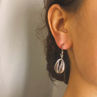 Women Rose Star Conch Moon Shell Cross Cupid Dangle Hoop Earrings Jewelry Gift. 