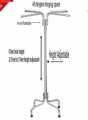 Stand / Stainless Steel Coat Hanging Stand/Cloth Hanging Stand Rack (44-48 Hanger Space 5 feet Height). 