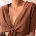 Women Gold Square Lock Necklace - Pendant For Girls. 
