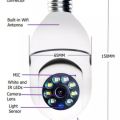 E27 PTZ Smart -free e camera WiFi 1080p ((Camera Motion Auto Tracking 4X Digital Zoom ))Two Way Talk Full Color Night Vision CCTV Camera. 