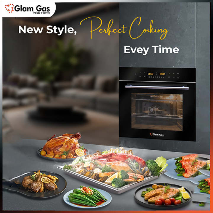 Glam Gas Bake Up Black (Electric) Oven