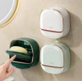 Luxury Soap Holder with Drain Tray, Soap Box Light Luxury Multi-Functional, Keep Soap Bars Dry, Adhesive Soap Case Box Wall Mounted for Shower.. 