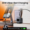 UGREEN Uno Robot 30W GaN USB C Charger, PD Fast Wall Power Adapter with Dynamic LED Display, Compatible with iPhone 16/15 Pro Max, Galaxy S25/S24 Ultra, Xiaomi 15 Pro. 
