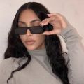 Rectangle Frame Fashion Sunglasses-Small Frame Square Sunglasses -Vintage Colorful Wide Leg Eyeglasses. 
