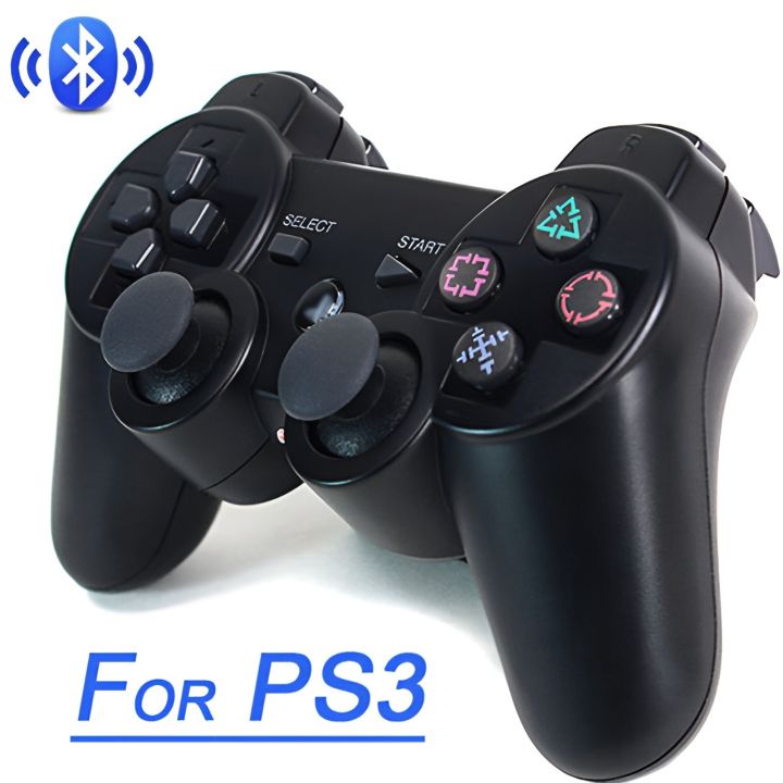 XGear PS3 Controller for PS3 Wireless Controller for Sony PlayStation 3 Double Shock 3 Bluetooth Rechargeable gamepad joypad Motion Sensor 360 Analog Joysticks Remote for PS3 2 USB Charging Cords Blac...