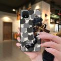 Back Cover Cartoon Phone Case For Google Pixel 4XL Bear bracelet protective case Black pearl pendant Waterproof cute. 