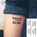 1PCS Waterproof Temporary Tattoos Black Devil Doesn't Sleep English Letters Tattoo Stickers Tatto Neck Wrist For Women Men. 