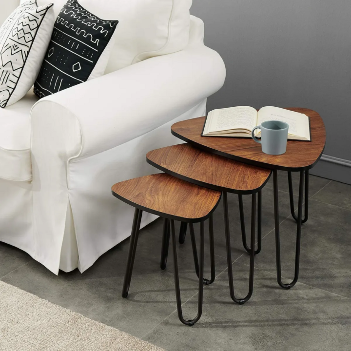 Nesting Coffee Tables, Set Of 3 End Side Tables