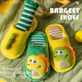 Children Cartoon Dino Fur Slipper Soft Autumn Winter Warm Princess Baby Boys Girl Indoor Home Bedroom Cotton Fleece Fur Shoes. 