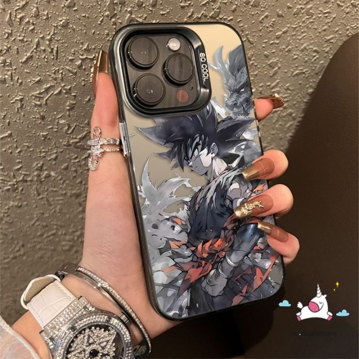 Cool Astro Boy Seven Dragon Ball Super Saiyan Luxury Plating Metal Phone Case Compatible for IPhone 11 15 14 13 12 Pro Ma XR X XS Max 15 14 Plus Cartoon Comic Shockproof Soft Silicone Cover