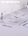 ZAW Acrylic Laptop Stand for Desk, Ergonomic Laptop Holder, 6MM Clear Stand for Laptop, Laptop Accessories, Compatible with All Laptops 10-17'. 