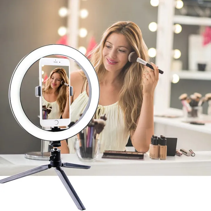 MJ26 26cm RGB LED Ring Light 10.2" with Phone Holder & Tripod | Beauty ...