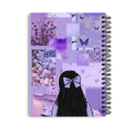 Mayfair Moments - Beautiful Lilac Spiral Notebook | A5 , A4 Sizes 200 pages | Aesthetic Girls Notebook | Lilac Diary. 