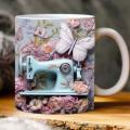350ML Cartoon Ceramic Mug Retro Imitation Enamel Mugs Office Home Funny Water Cups Breakfast Milk Coffee Tea Cup For Gift. 