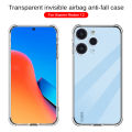 For Xiaomi Redmi 12 4G Transparent Airbag Anti Drop Case Thickened Protective Case for Mi Redmy 12 6.79 inch TPU Silicone Phone Case. 