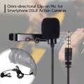 Premium Quality Original Metal Body Lavalier Microphone Omni-Directional Clip-On Mic With Cable. 