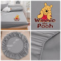 Dansunreve Solid Color Fittedsheet Cartoon Bedsheet Disney Fitted Bedsheets Strawberry Bear Winnie the Pooh Queen Fitted Sheet Soft Washed Breathable Skin-friendly Single King Size Bed Sheet. 