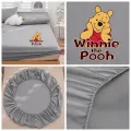 Dansunreve Solid Color Fittedsheet Cartoon Bedsheet Disney Fitted Bedsheets Strawberry Bear Winnie the Pooh Queen Fitted Sheet Soft Washed Breathable Skin-friendly Single King Size Bed Sheet. 