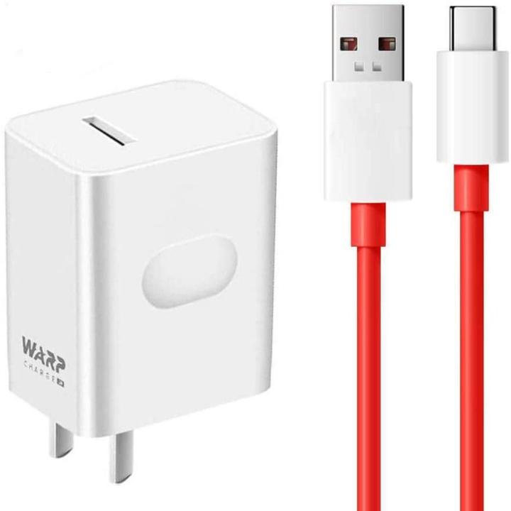 OnePlus 8 pro Warp Charger,30W Quick Rapid Charge Power AC Wall Adapter [5V 6A] with USB-C Fast Charging Data Cable（3.3FT Compatible with OnePlus 8/7Pro/ 6T/ 6/ 5T/ 5/ 3T/ 3 (White)