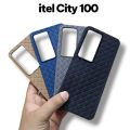 itel City 100 Back Cover Soft Matt New Woven Design Leather Feel tpu Case for Itel City 100 4G. 
