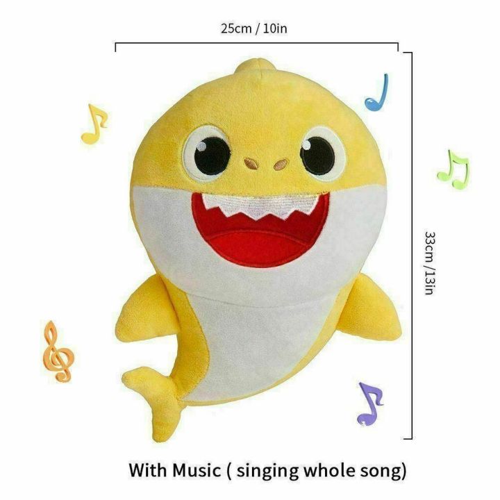 Baby Plush Singing Shark Plush Stuffed Toys for Children's Gifts