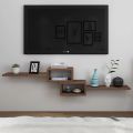 Wooden rack living room TV wall decoration shelf bedroom wall wall mount router partition up. 
