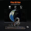 NUBWO G06 Bluetooth 5.0 Wireless and 2.4G usb dongle Gaming Headset with Crystal-Clear Microphone for PS5/PS4/PC Computer Headphone with Dual Chamber Driver, 7.1 Surround, Upto 17 hours of battery use , 3D Bass. 