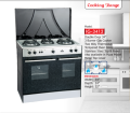 Indus 3 Burner Gas Cooking Range With Baking Oven IG-3412 - Black. 