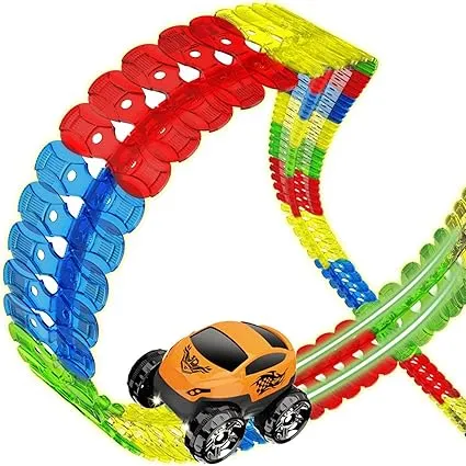 3D Car Scene Track Toy | Glow Magic Racing Track Set | Flexible ...