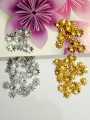 200Pcs Bead Caps 9x3.5mm Gold & Silver Plastic Flower Bead Caps for Jewelry Making | DIY Craft Accessories for Necklace, Bracelet, Earrings, Beading Supplies. 