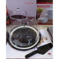 Imperial Melamine Elegant Cake Platter with Acrylic Lid and Lifter Spatula Size 12 inches. 