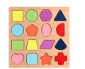 Colorful Geometric Shapes Wooden Puzzles for Children Wooden toys games Helps Autism Autistic Learning. 