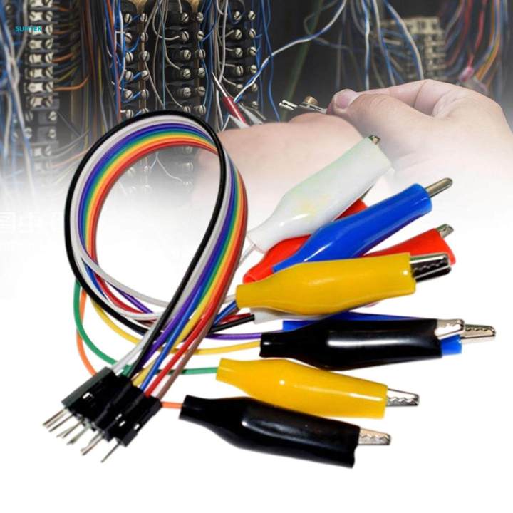 10 Pieces Alligator Clip, Test Leads Electrical Wire for Circuits DIY ...