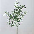 Artificial Green Leaf No Watering Faux Ten Forked Olive Branches Stems Decor. 
