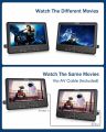 WONNIE 10.5" Two DVD Players Dual Screen for Car Portable CD Player Play a Same or Two Different Movies with Two Mounting Brackets, 5-Hour Rechargeable Battery, Support USB/SD Card Reader uk import. 