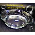 Wave Shaped Glass Serving Dish-Large (2.4 Lite)/Oven Transparent Baking Dishes/Clear Glass Shatter Proof Dish. 