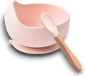 Baby Feeding Set 3pcs Silicone Suction bowl Spoon & Fork for Kids. 