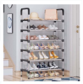 6 Layer Shoe Rack Tier Colored Stainless Steel Stackable Shoes Organizer Storage Stand. 