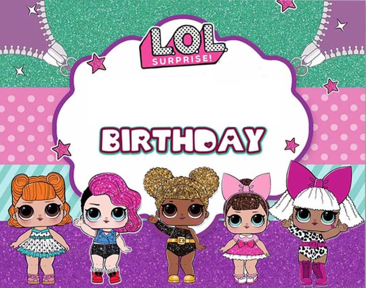 LOL SURPRISE THEME BIRTHDAY PARTY BANNER ( 36 INCHES X 24 INCHES )