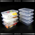 500ml Disposable Food Storage Box, Clear Transparent Plastic, Microwave Plastic Box, Disposable Tiffin Box. 