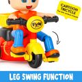 ack of 2 Pcs Set - Friction Powered Mini Tricycle Cartoon Scooter and 360 Monster Truck Car Toy For Kids Boys and Girls Diecast Toys Cars - Push and Go Die Cast Vehicle. 