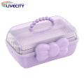 Bow Hair Accessories Organizer 3-layer Hair Accessories Storage Box with Handle Large Capacity Organizer for Jewelry Hair Clips Dustproof Container Buyer's Choice Scratch-free Hair Accessory Storage. 