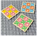 Tik Tak Toe Wooden Puzzle Game For Kids (Random Color) One Piece. 
